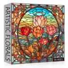 Quebra-cabeça PICKFORU Stained Glass Flower 1000 peças para adultos