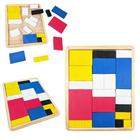 Quebra Cabeça Piet Mondrian 3D Madeira Educativo Pedagógico