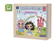 Jogo Quebra-Cabeça Princesas em Madeira 30 Peças +4 Anos Infantil Diversão  Brinquedo Nig Brinquedos - 0792 - Distribuidora Tropical Santos