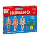 Quebra cabeça progressivo corpo humano brinquedo infantil