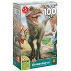 Quebra Cabeça Puzzle 100 Peças Dinossauros Grow
