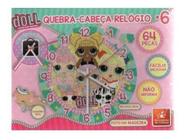 Quebra Cabeça Relogio Doll Brincadeira De Criança Loll 64 Peças Educativo