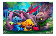 Quebra-cabeça Stitch Banguela E Pikachu 60 Peças - Pomp's Geek