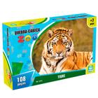 Quebra Cabeça Zoo Tigre 108pcs Nig