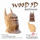 Quebra cabeças 3D Cabeça Enfeite BATMAN Busto MDF 3mm NATURAL - Darama