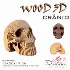 Quebra cabeças 3D Cabeça Enfeite CRANIO Busto MDF 3mm NATURAL - Darama