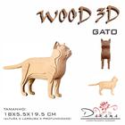 Quebra Cabeças 3D Gato Decoração Ornamento Enfeite