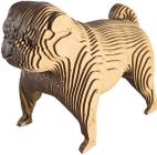 Quebra Cabeças 3D Pug Decoração Ornamento Enfeite - Indústria Fenix