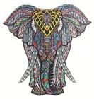 Quebra-cabeças de jigsaw de madeira Elefante Decorativo Hartmaze HM-06 Pequeno Tamanho Puzzle 171 Forma Única Jigsaw Peças-Belo Animal para Adultos e 9 Anos até Adolescentes- Melhor para Coleção de Jogos de Jogo em Família.