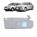 Quebra Sol Cinza com Espelho Bolsa e Iluminação Volkswagen Polo 2003 a 2020 Lado Direito Newtec Nt3200cvw