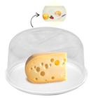 Queijeira transparente com tampa 17,6 cm porta queijo boleira bolos tortas pudim acrílico