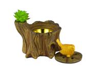 Queimador de incenso Intense Oud Wooden Tree Bird Bandeja de metal de 13 cm