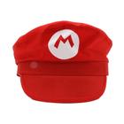 Quepe Chapéu Fantasia Super Mario Bros vermelho