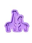 R638 molde de silicone chaveiro girafas mãe namorados resina decorar