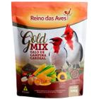 Ração Galo de Campina e Cardeal Gold Mix 500g Mistura Sementes Super Premium Chia Perila Insetos - Reino das Aves