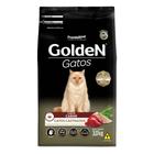 Ração Golden Gatos Adultos Castrados sabor Carne 3 Kg