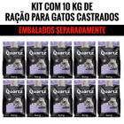 Ração Para Gato Castrado Premium Especial Quartz 10kg - 10 pacotes de 1kg