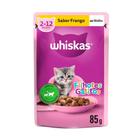 Ração para Gato Whiskas Filhote Sachê Frango 85g - Embalagem com 20 Unidades
