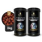 Ração peixe grande Poytara Colors Monsters Sinking G kit 1kg