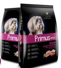 Ração primus gold senior raças pequenas e mini sabor frango e carne com aveia e cevada 3kg