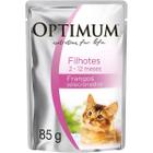 Ração Úmida Optimum Sachê Para Gatos Filhotes Frango 85g