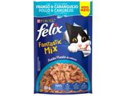 Ração Úmida para Gato Adulto Sachê Felix - Fantastic Mix Frango e Caranguejo 85g