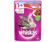 Ração Úmida para Gato Adulto Sachê - Whiskas Carne ao Molho 85g