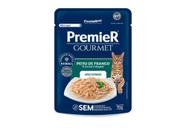 Ração Úmida Premier Gourmet Para Gatos sabor Peito de Frango e Arroz integral 70g