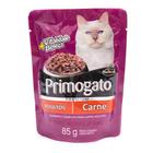 Ração Úmida Primogato Premium Sachê para Gatos sabor Carne 85g