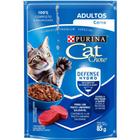 Ração Úmida Purina Cat Chow para Gatos Adultos Sabor Carne 85g