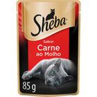 Ração Úmida Sheba Carne Ao Molho Para Gatos Adultos 85G