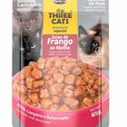 Ração Úmida Three Cats Sachê para Gatos Castrados sabor Frango 85g