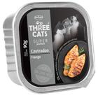 Ração Úmida Three Cats Super Premium Patê Frango para Gatos Castrados - 90 g