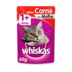 Ração Úmida Whiskas para Gatos Adultos Carne ao Molho 85g - Leve 12 Pague 10