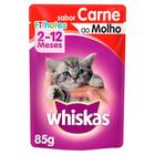 Ração Úmida Whiskas Sachê Carne ao Molho para Gatos Filhotes - 85 g