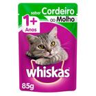 Ração Úmida Whiskas Sachê Cordeiro ao Molho para Gatos Adultos - 85 g