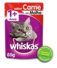 Ração Úmida Whiskas Sache Gatos Adultos Sabor Carne ao Molho - 20 Unidades de 85g