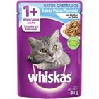 Ração Úmida Whiskas Sachê Peixe ao Molho para Gatos Adultos Castrados