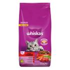 Ração whiskas gatos adultos sabor carne 2,7kg
