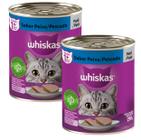 Ração Whiskas Lata Patê Peixe 290g 2 Unid Gatos Adultos Alimento Úmido