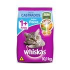 Ração Whiskas para Gatos Adultos Castrados Sabor Peixe - 10,1kg