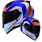 Race tech capacete sector exilio matte blu/orange 56/s