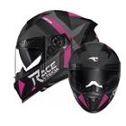 Race tech capacete volt abstrak matte blk/pink 60/l