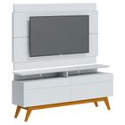 Rack Bancada 2 Gavetas com Nicho e Painel para Tv Classic 1.4 Branco Acetinado - Imcal