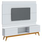 Rack Bancada 2 Gavetas e Painel para Tv Classic 1.8 Branco Acetinado - Imcal