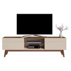 Rack Bancada Classic 2 Gavetas 1.8 Off White Freijó Touch - Imcal