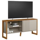 Rack Bancada De Tv 55 Polegadas Glossy L06 Nature/off White - Mpozenato