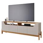 Rack Bancada para TV 70" 100% MDF Moema Off White/Nature - Permóbili