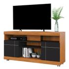 Rack Bancada Yara para TV até 47” Noce Milano/Preto - PR Móveis