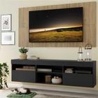 Rack c/ Painel TV 65" Suspenso e 2 portas Londres Multimóveis Preto/Rustic